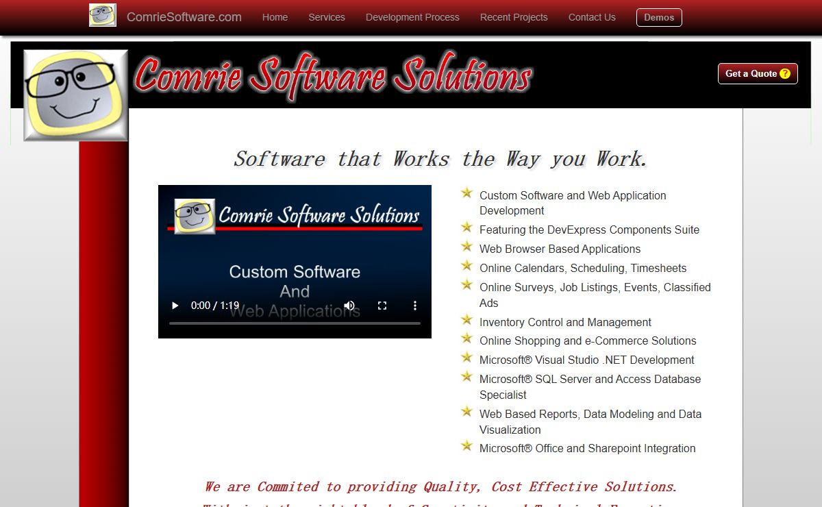 Comrie Software Solutions - Custom Software - Microsoft Access - Website Design