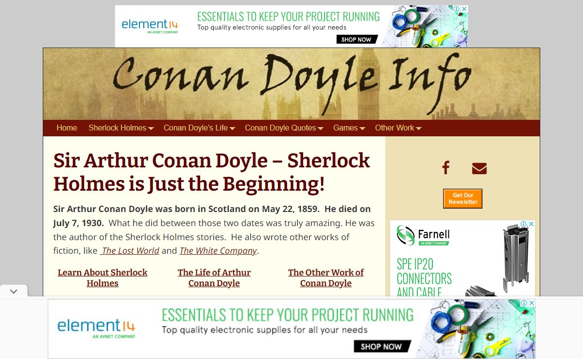 Sir Arthur Conan Doyle - The Life and Work of Conan Doyle