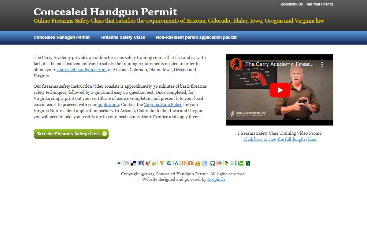 Concealed Handgun Carry Permit Online Firearms Safety Class