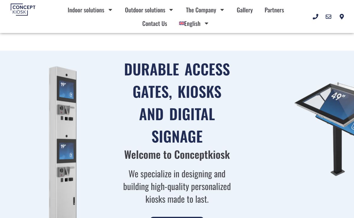 Touch screen kiosk and digital signage | Conceptkiosk