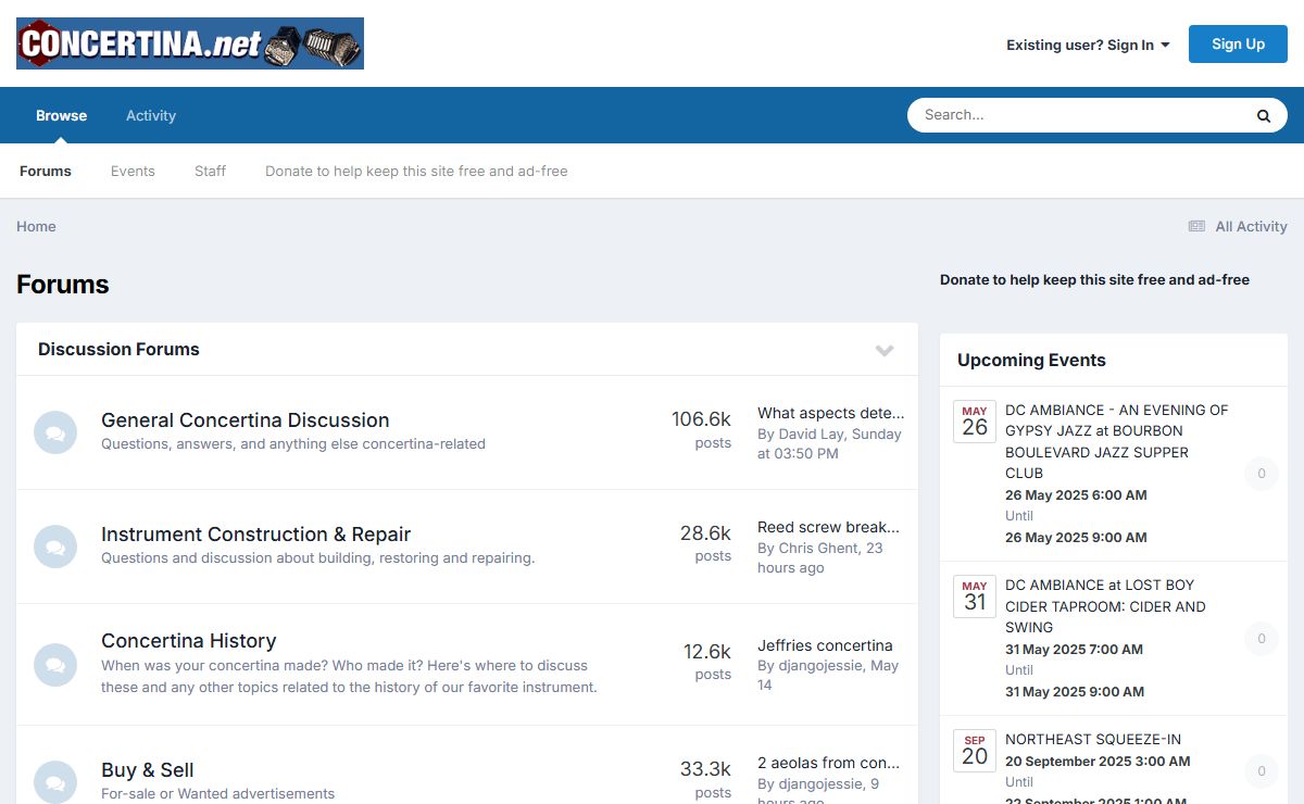 Concertina.net - Anglo, English and Duet Concertinas and Music