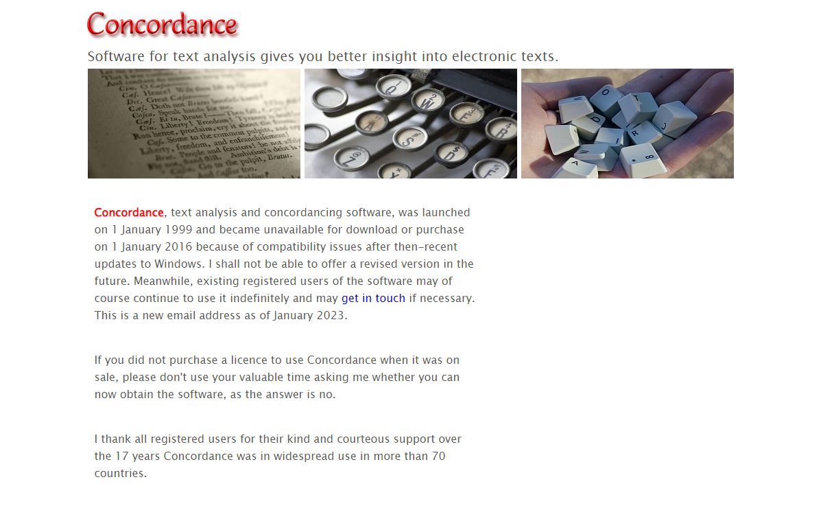 Concordance: software for concordancing and text analysis