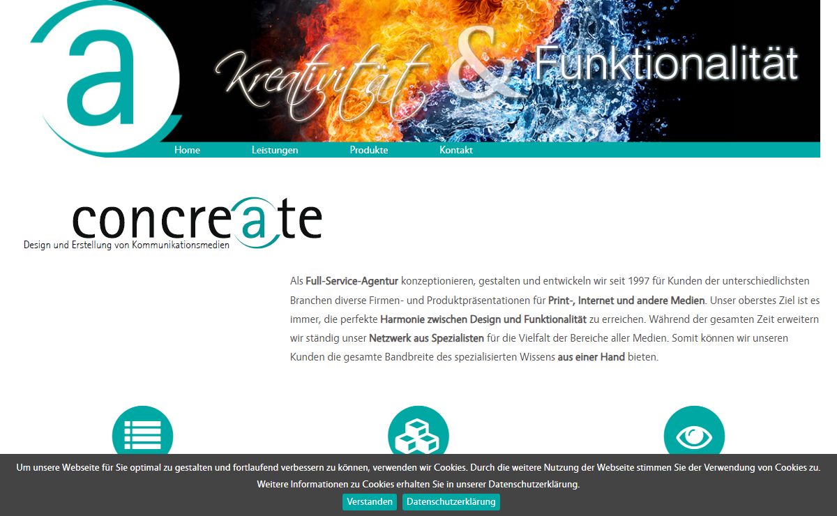 concreate | Design und Erstellung von Kommunikationsmedien | Disclaimer
