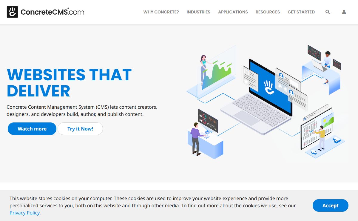 Concrete CMS is a Free and Open Source Content Management System for Teams