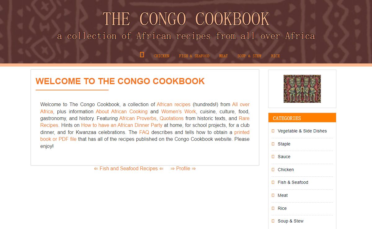 The Congo Cookbook – a collection of African recipes from all over Africa