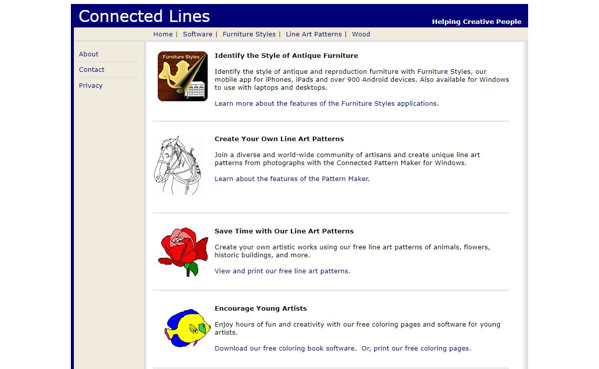 Connected Lines - software and information to help creative people