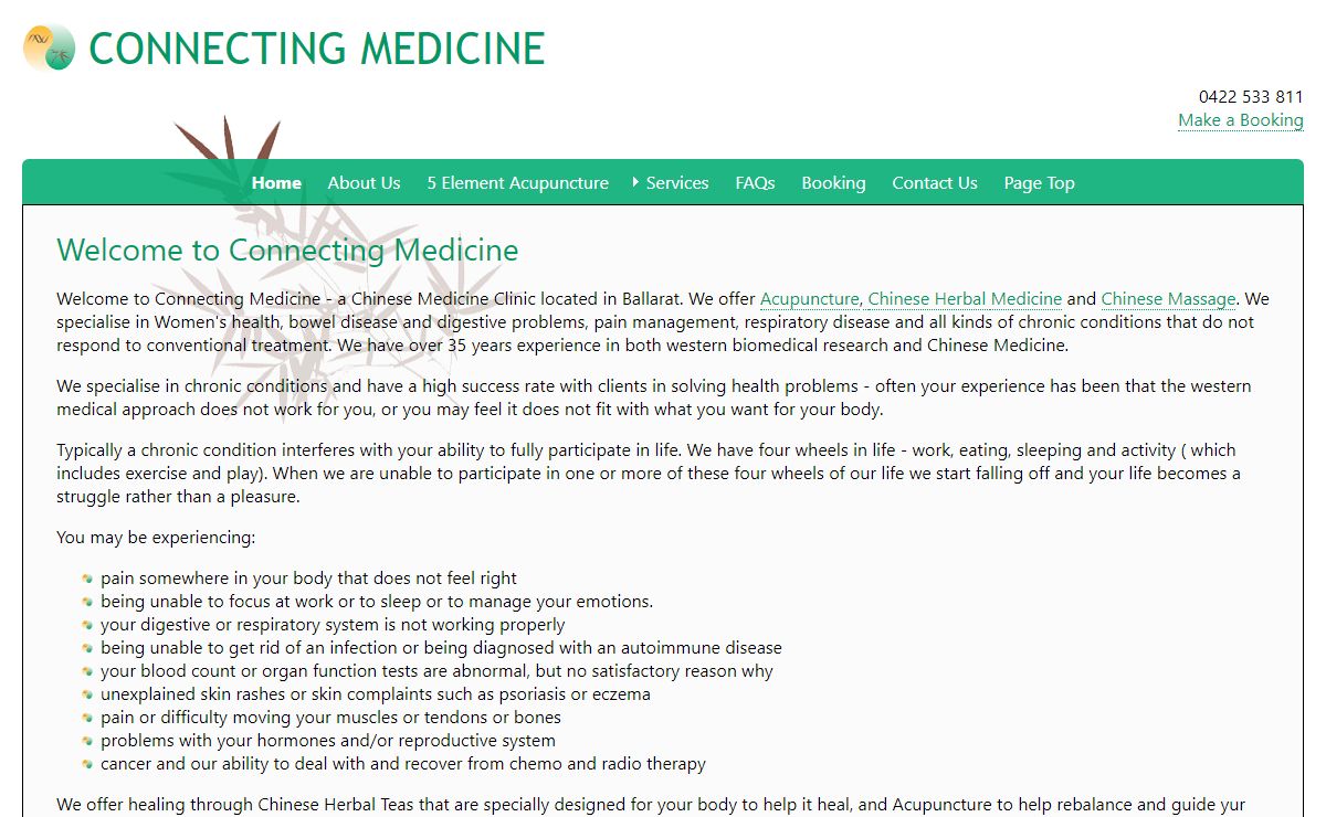 Connecting Medicine:Combining Chinese Medicine with Western Medicine to bring you optimal health
