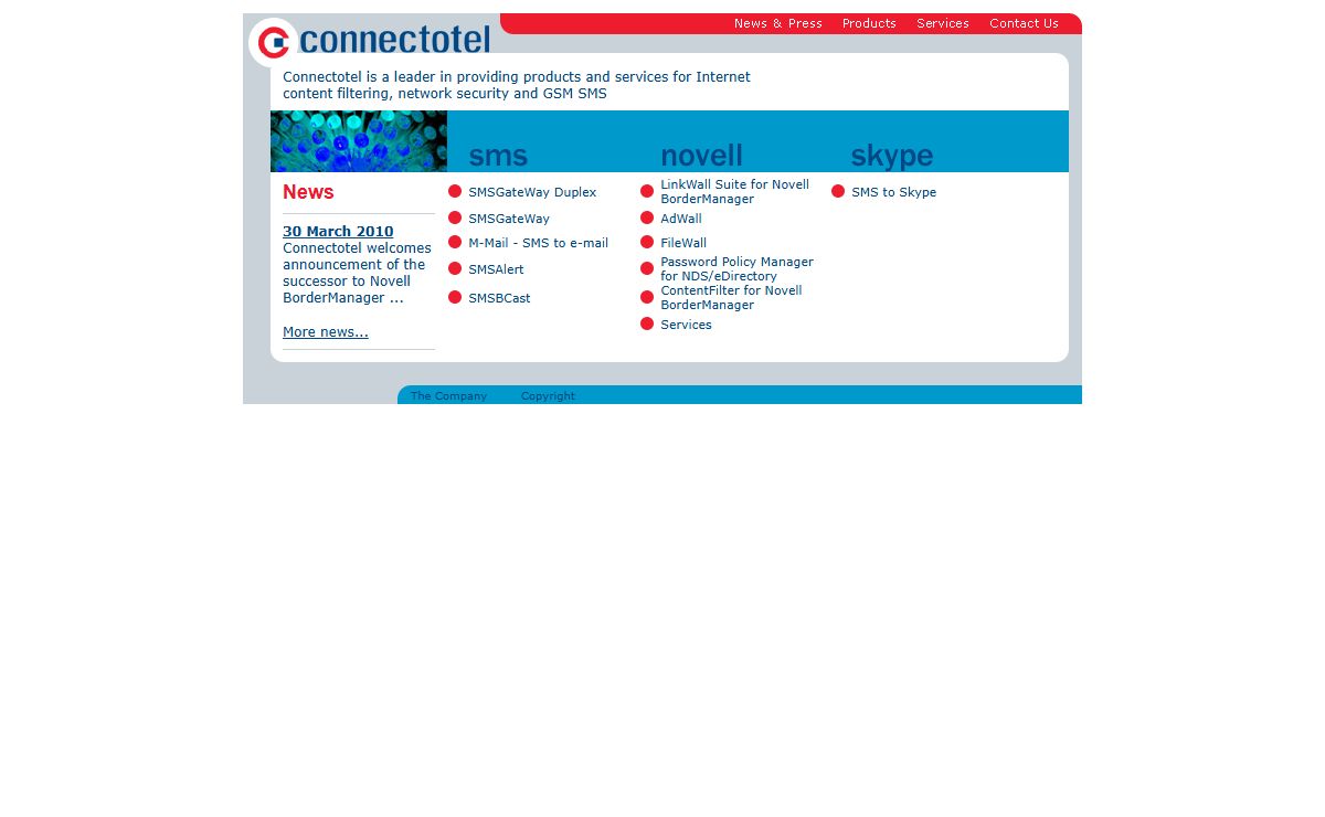 Connectotel - bringing technology to business: linkwall contentfilter smsgateway password policy manager