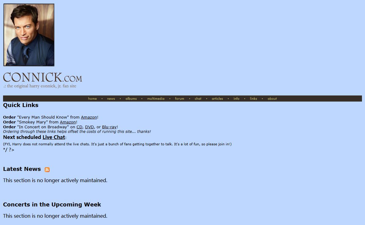 The Harry Connick Jr. Fan Site