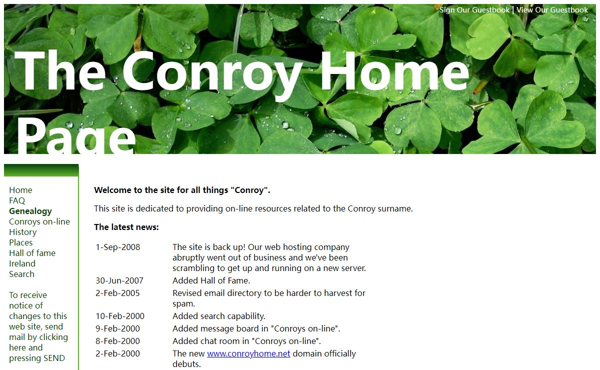 Conroy Genealogical Information