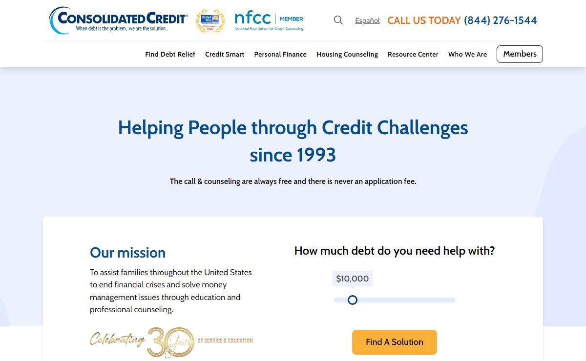 Consolidated Credit – Call 844-331-0126 for Free Credit Counseling