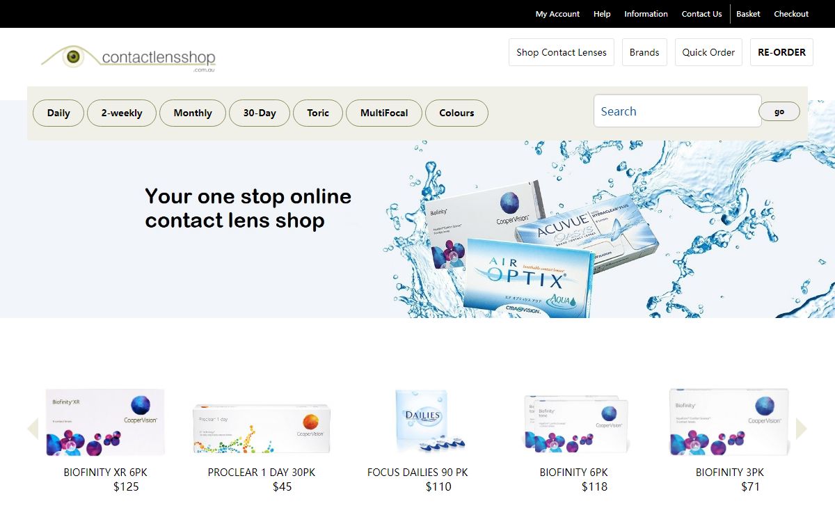 Contact Lenses - Australia's Onestop Online Shop - Contactlensshop