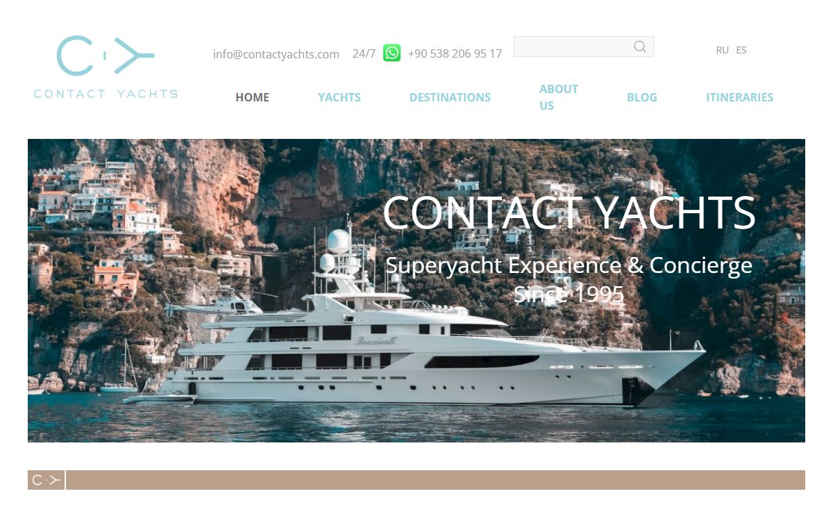 Yacht Charters Since 1995 | MYBA Member | Contact Yachts