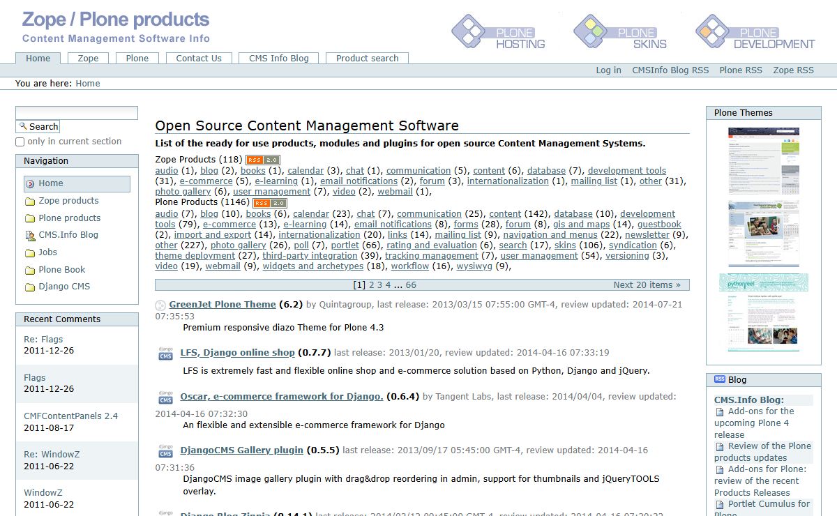 Open Source Content Management Software - Zope and Plone products directory