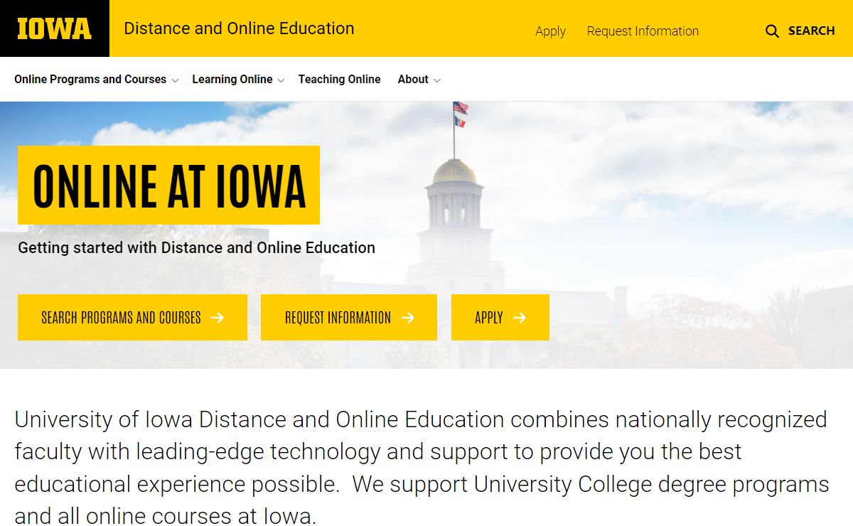Distance and Online Education | The University of Iowa