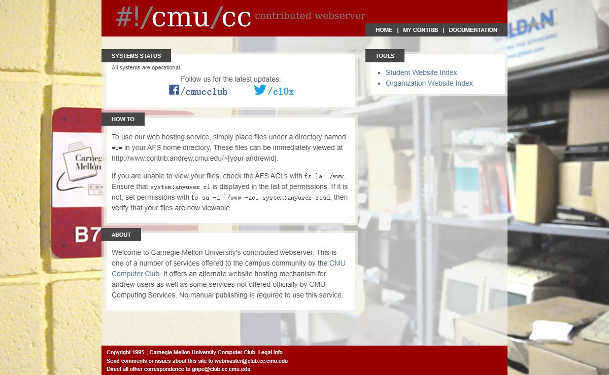 CMU Contributed Webserver