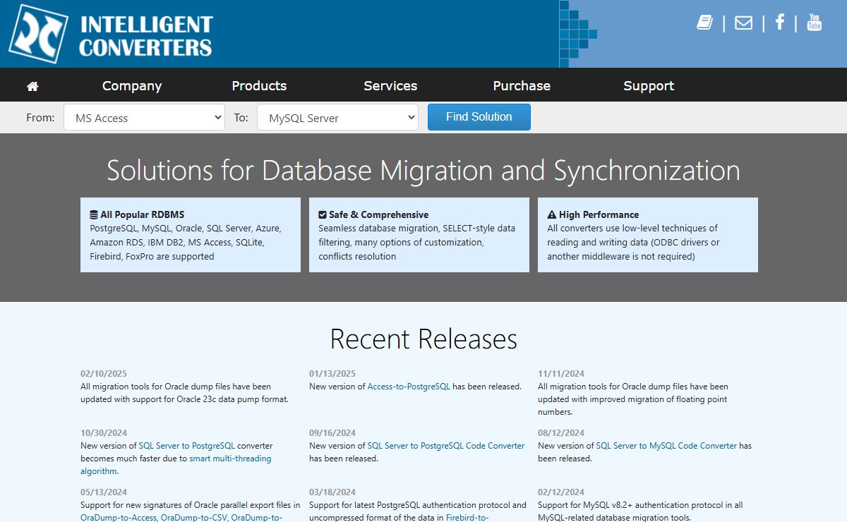 Database migration and synchronization tools