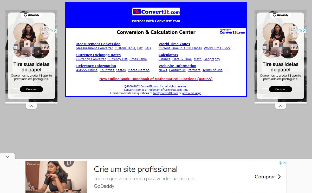 Conversion & Calculation Center: Measurements, Currencies, World Time, Calculators & Reference Info.
