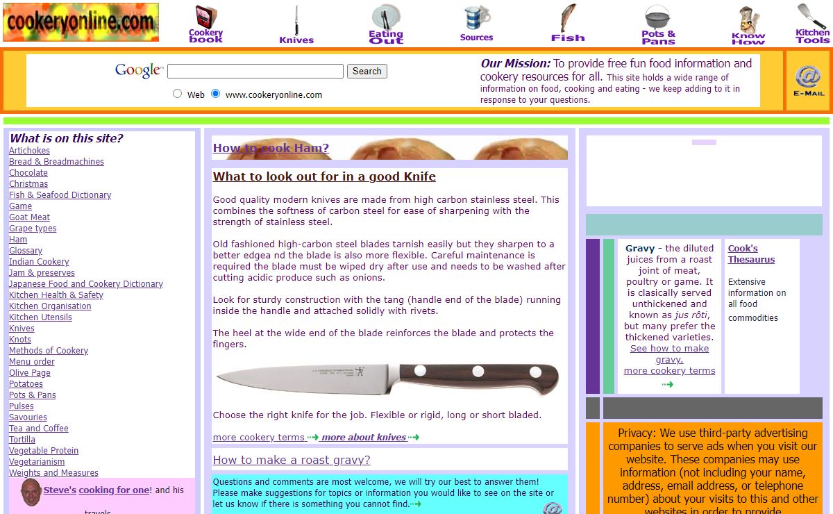Cookeryonline - Food, Cookery, and Hospitality resources.