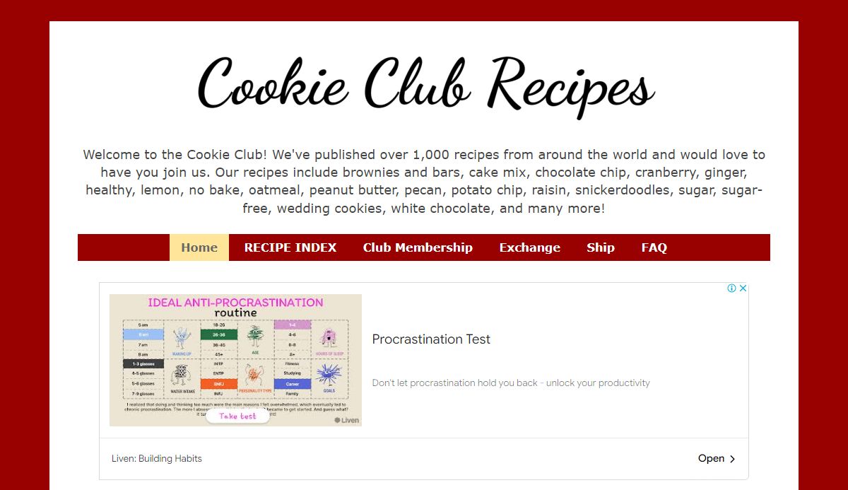 Cookie Club Recipes
