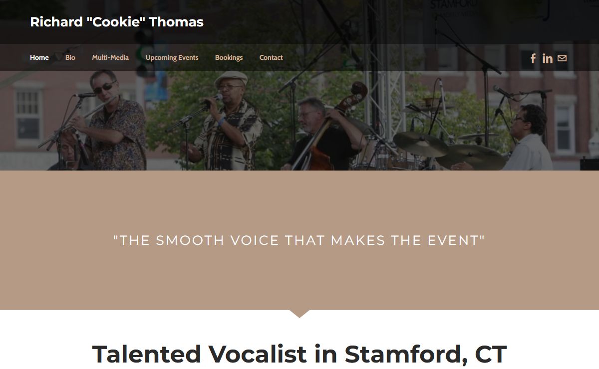 Richard "Cookie" Thomas - Vocalist | Stamford, CT - Cookietime Productions LLC