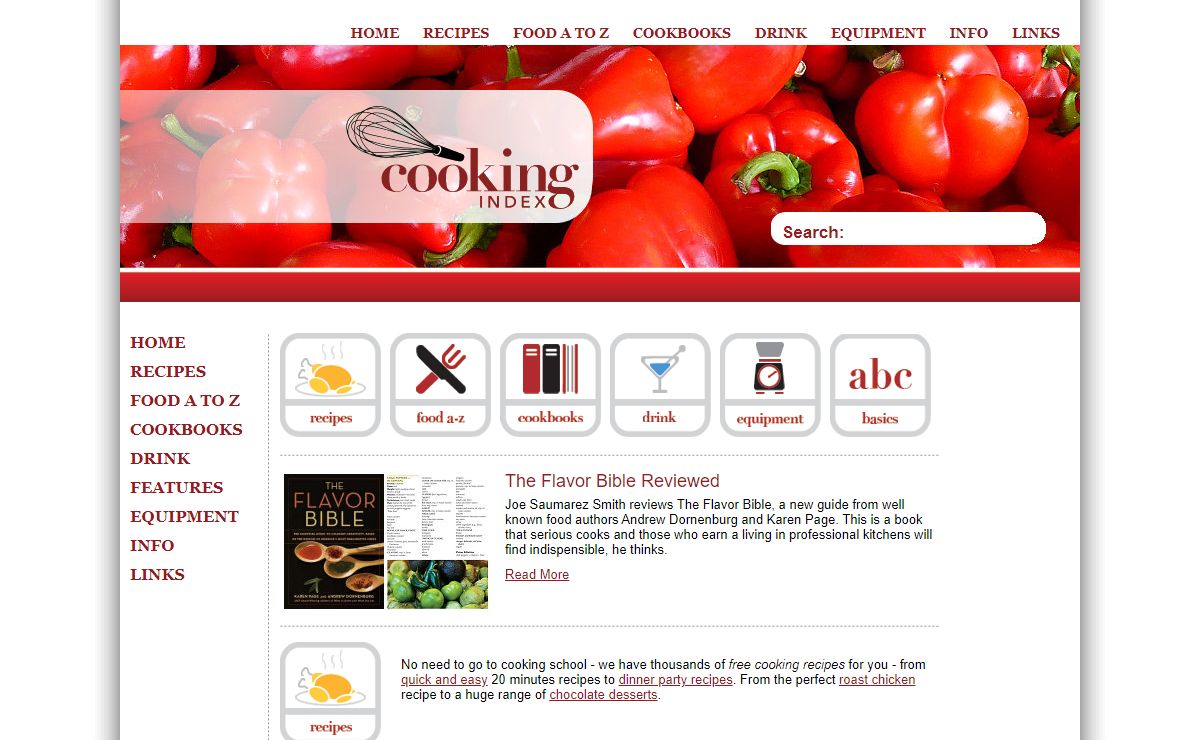 Cooking Recipes - Cooking Index