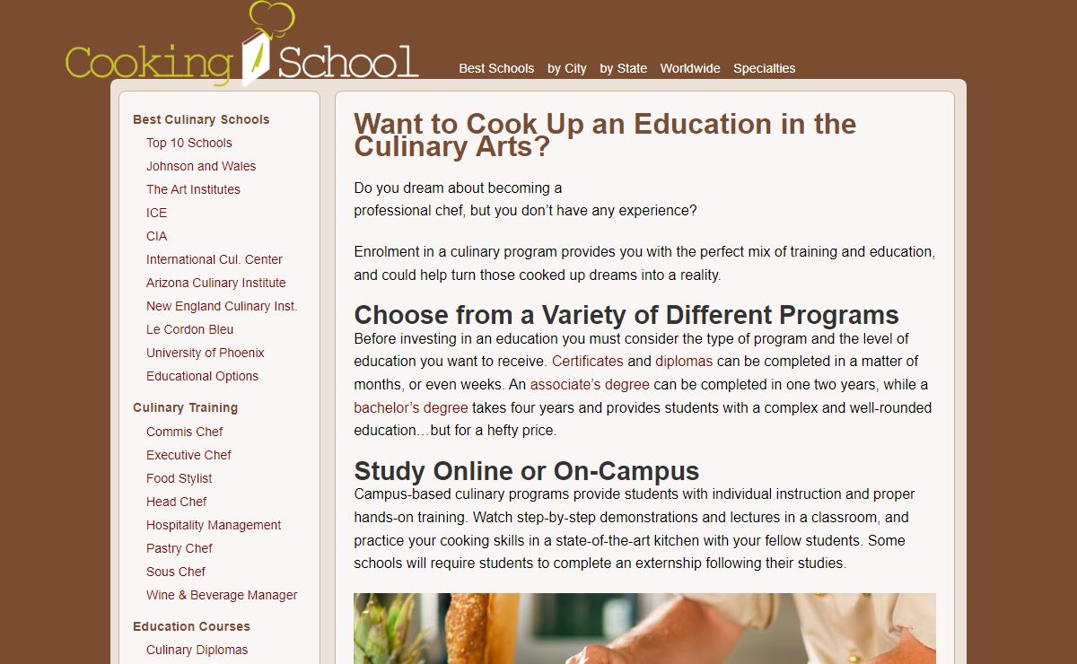 The Cooking School: Learn the Culinary Arts!