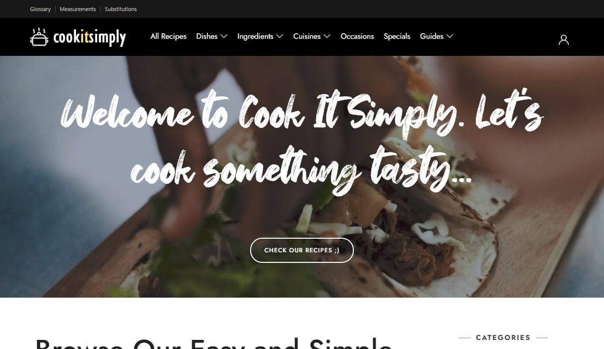Browse Our Easy and Simple Recipes - Cookitsimply.com