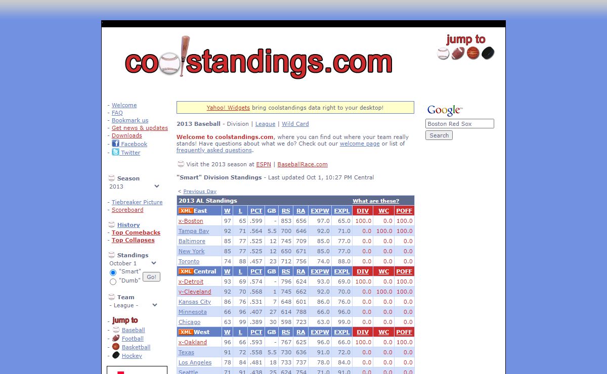 MLB Playoff Odds - coolstandings.com