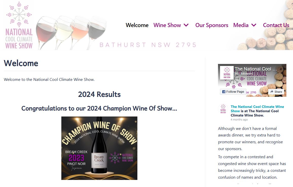 National Cool Climate Wine Show – BATHURST NSW