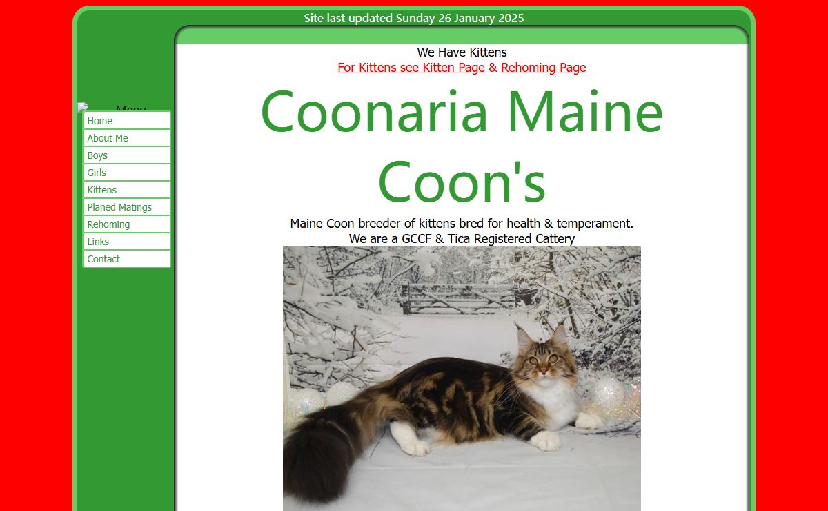 Maine Coons - Coonaria Home Page