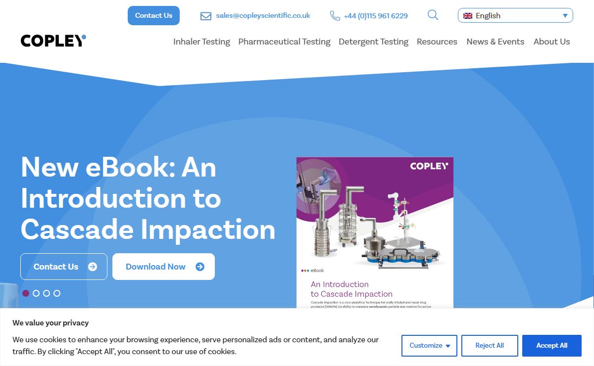 Copley Scientific: Pharmaceutical, Inhaler & Detergent Testing Specialists