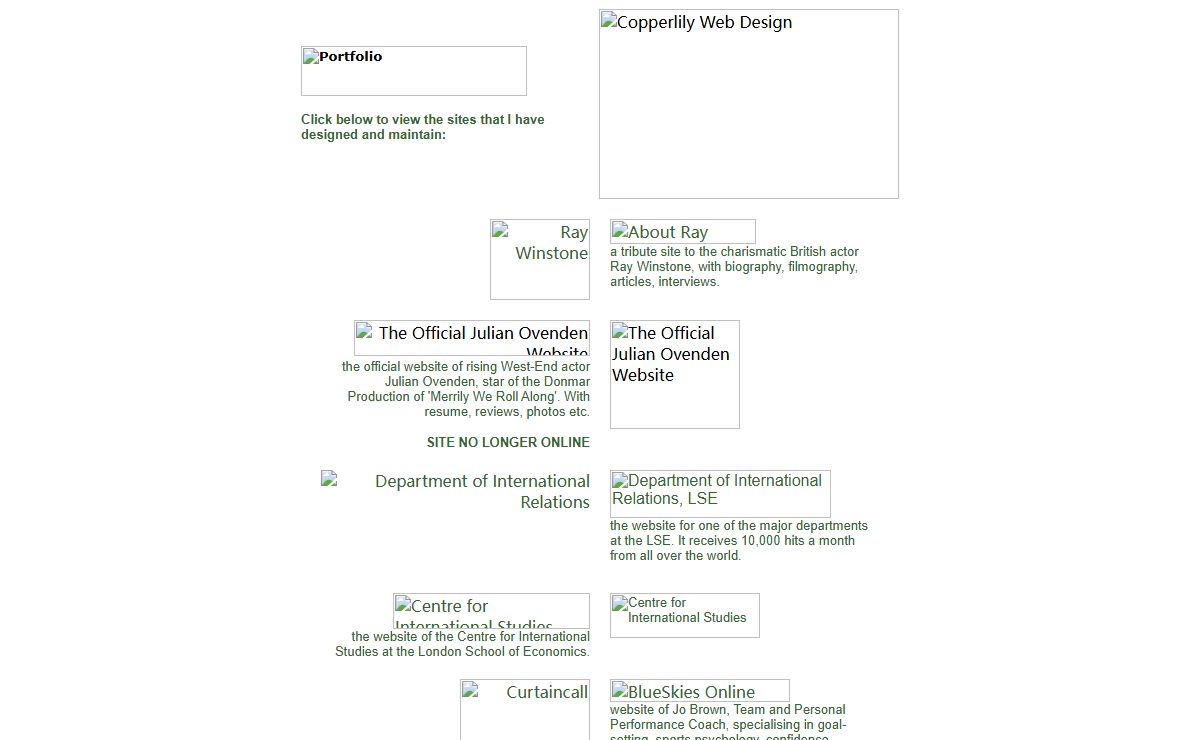 Copperlily Web Design - Portfolio