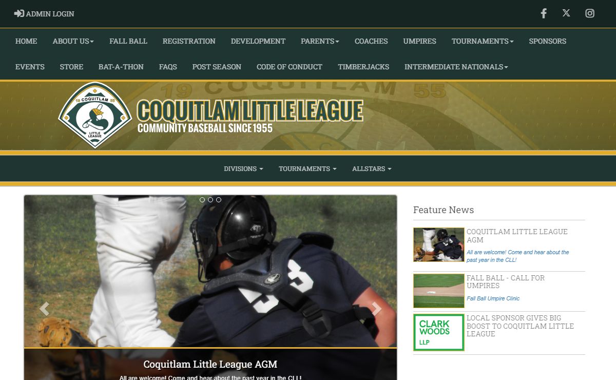 Coquitlam Little League : Website by RAMP InterActive