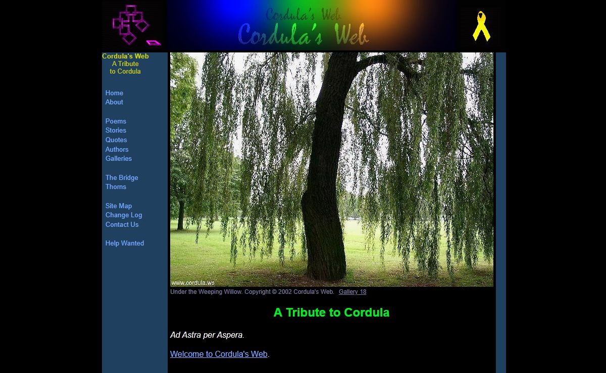 A Tribute to Cordula - Cordula's Web