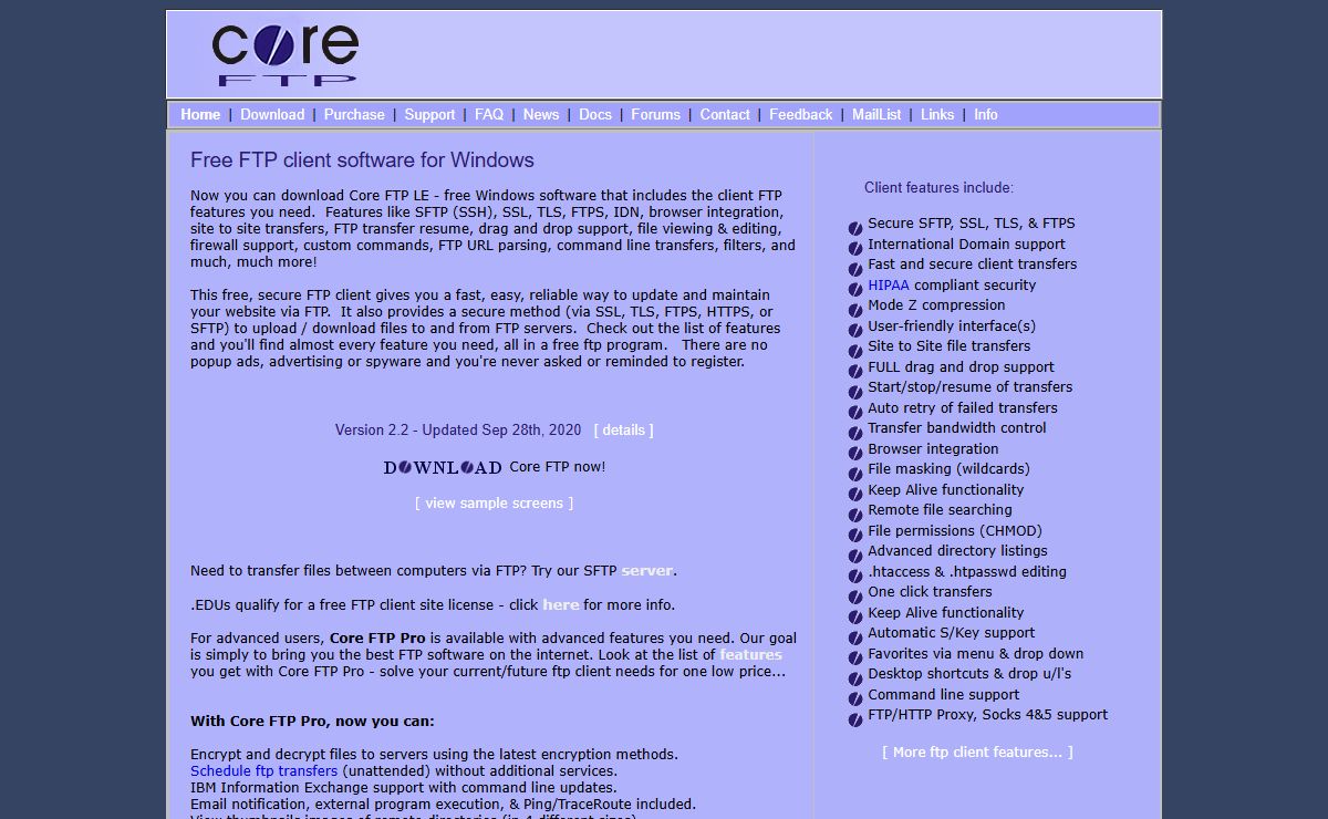 Free FTP client, secure file transfer software