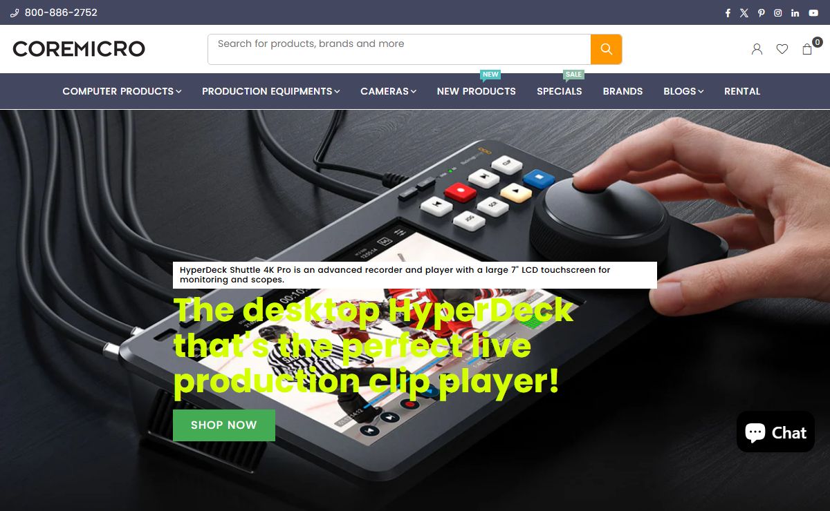 Coremicro | Pro Video Switchers, PTZ Cameras, Capture Cards & Lenses