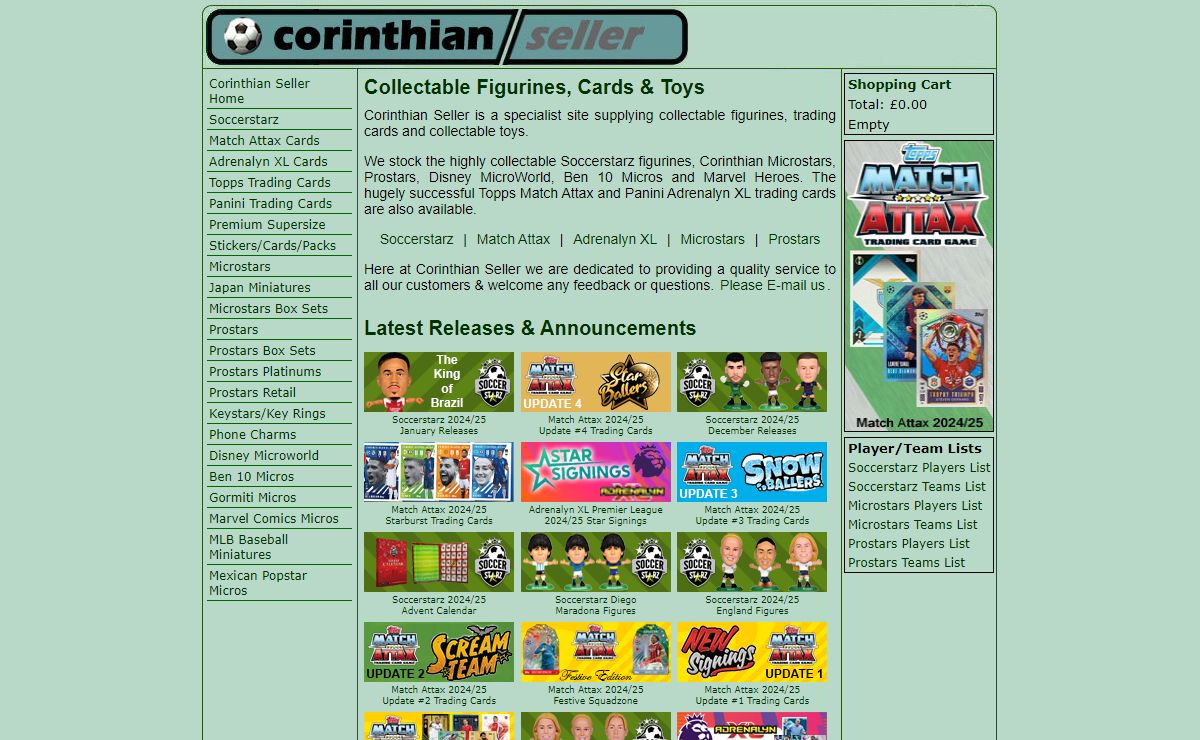 Soccerstarz, Corinthian Prostars, Corinthian Microstars, Collectable football figurines