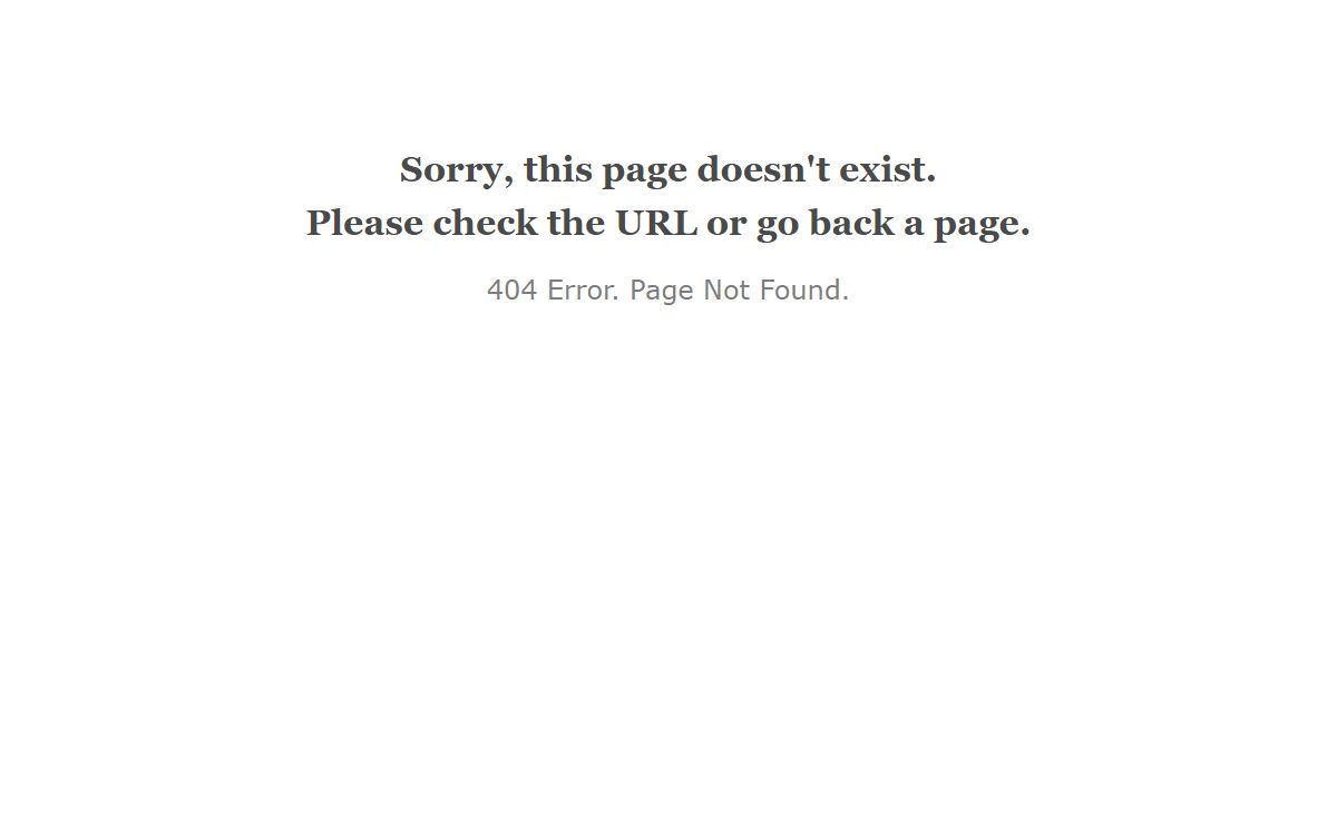 404 Error