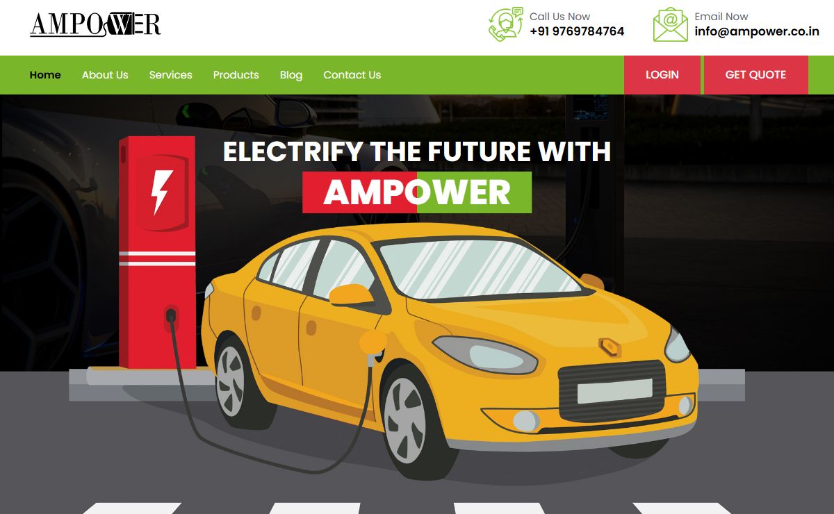Ampower India EV Cars: Electric Vehicle Charger India