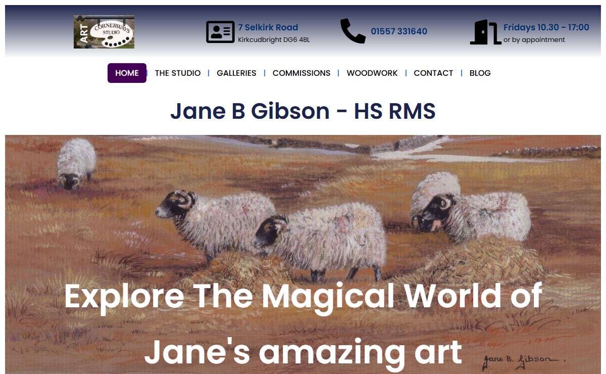 Cornerways Art – Jane B Gibson – Artist – Kirkcudbright