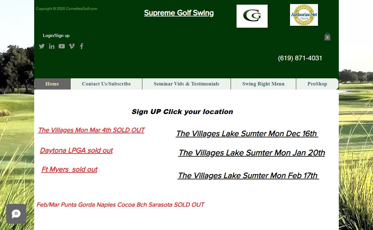 Golf Teacher | Cornettas Golf Supreme Golf Swing