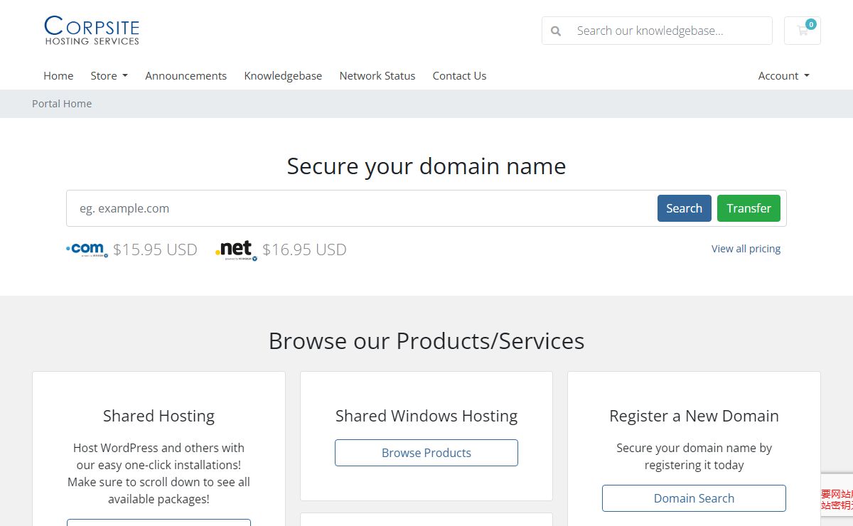 Portal Home - Corpsite, a service by Watch Communications