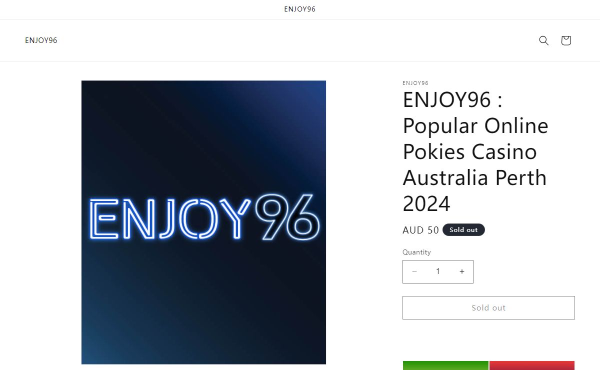ENJOY96 : Popular Online Pokies Casino Australia Perth 2024