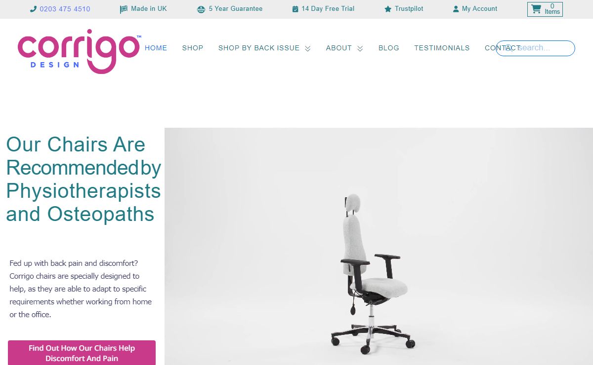 Corrigo Design | Ergonomic Office Chairs for Bad Backs