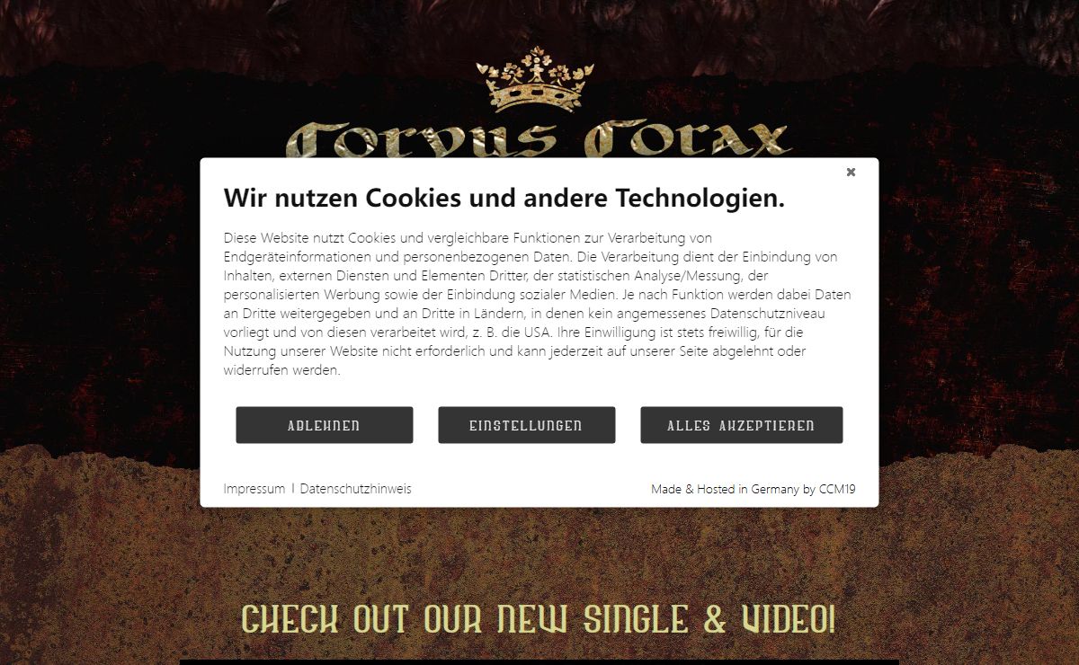 Die Könige der Spielleute - Corvus Corax