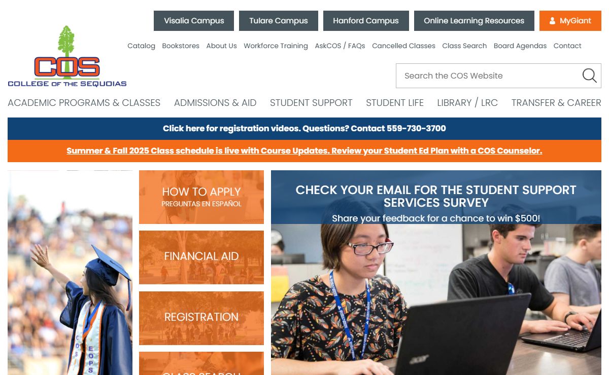College of the Sequoias | Welcome to the College of the Sequoias