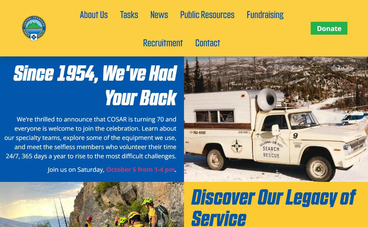 Central Okanagan Search and Rescue – That others may live
