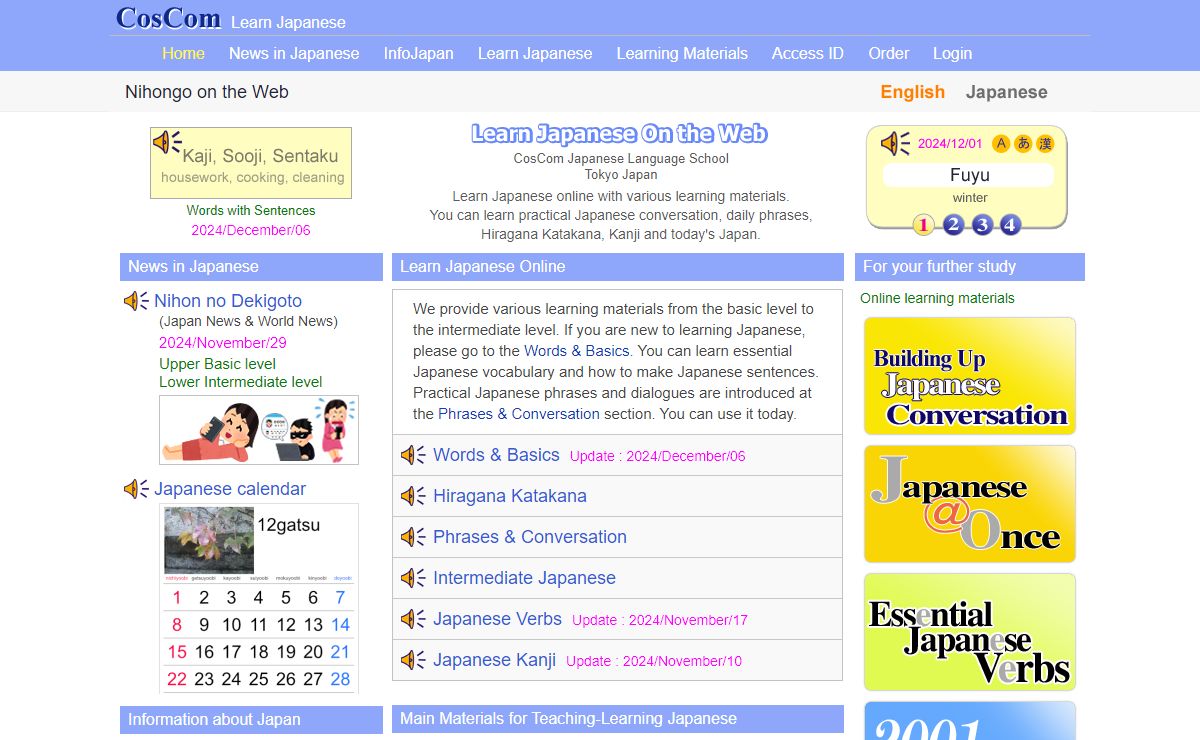 Learn Japanese on the Web
