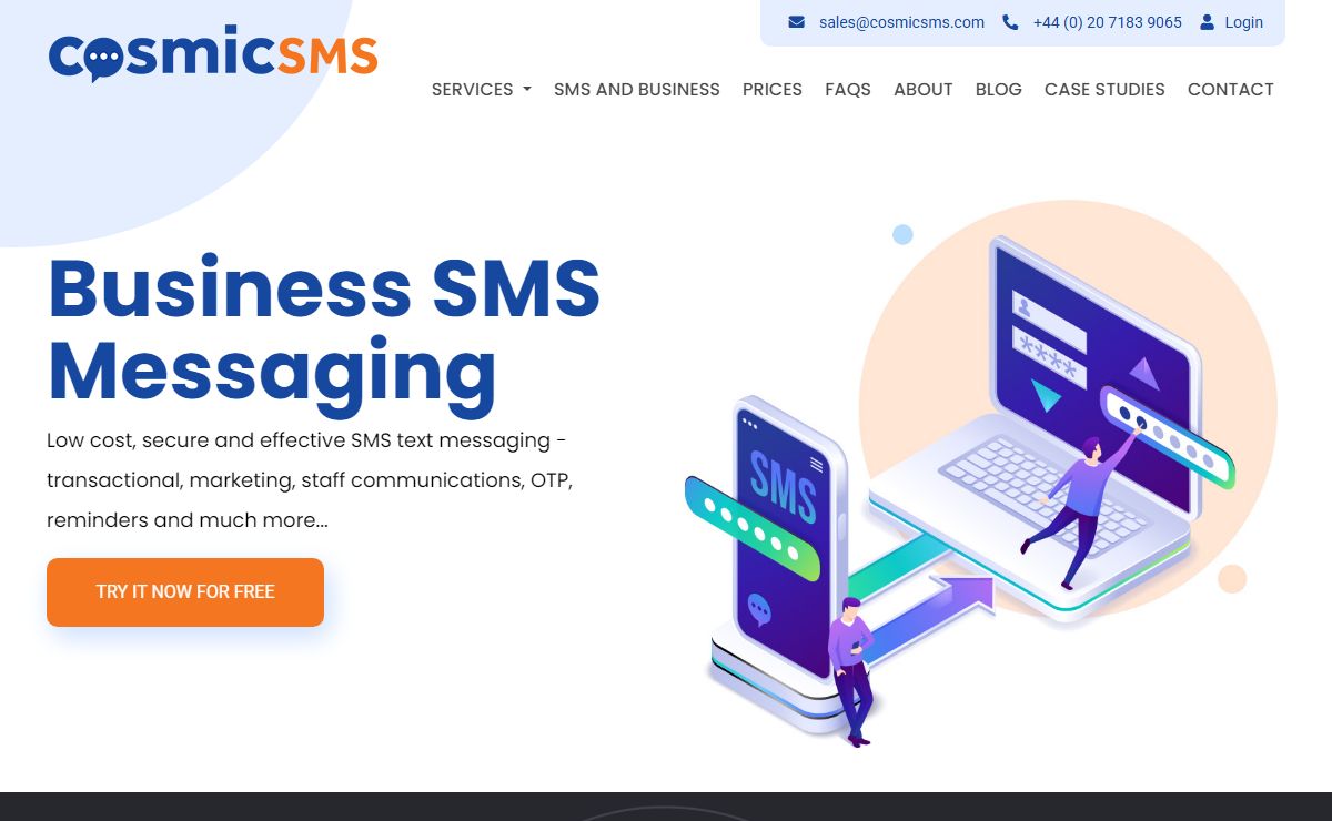 Cosmic SMS | UK Bulk SMS Service for Businesses
